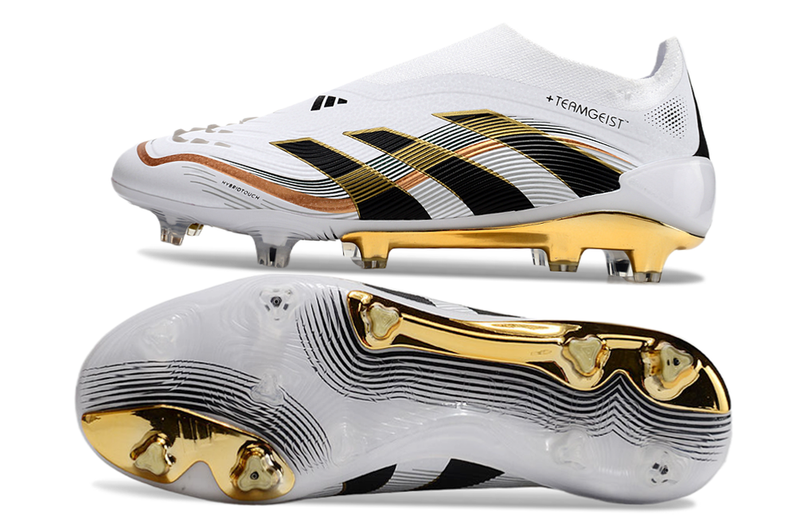 Scarpa da calcio Adidas Predator Tongue FG Elite - Bianco/Oro 