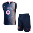BARCELONA CONJUNTO ENTRENAMIENTO AZUL CURVE INKJET 25/26 HOMBRE SIN MANGAS
