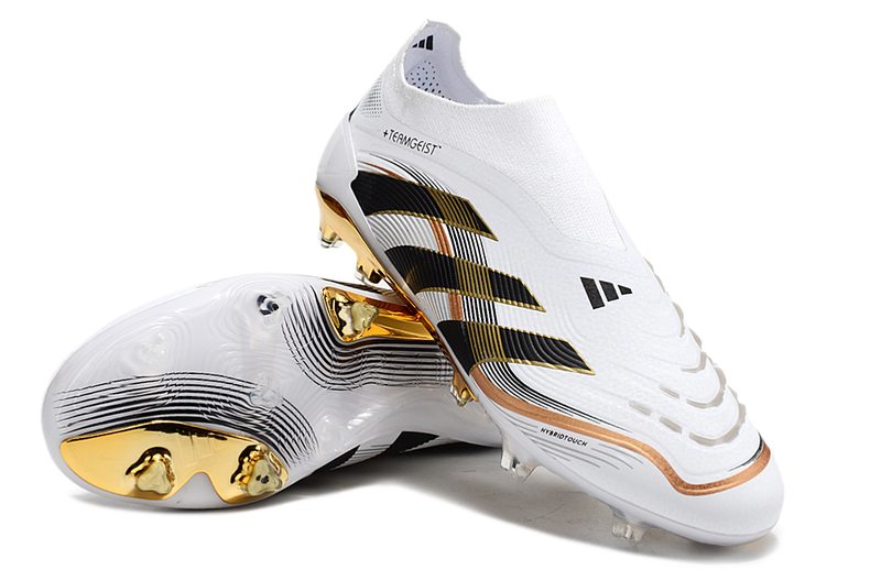 Scarpa da calcio Adidas Predator Tongue FG Elite - Bianco/Oro 