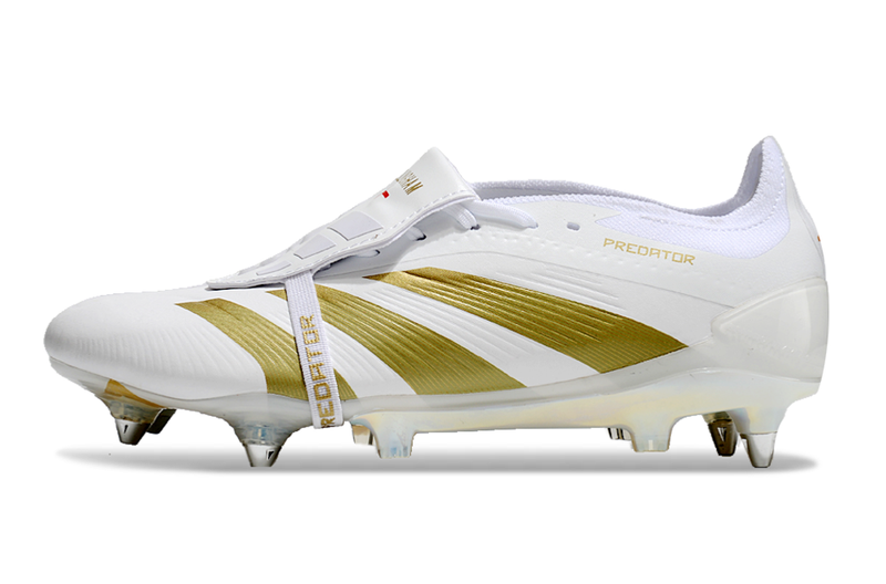Scarpa da calcio Adidas Predator Tongue SG Elite - Bianco/Oro 