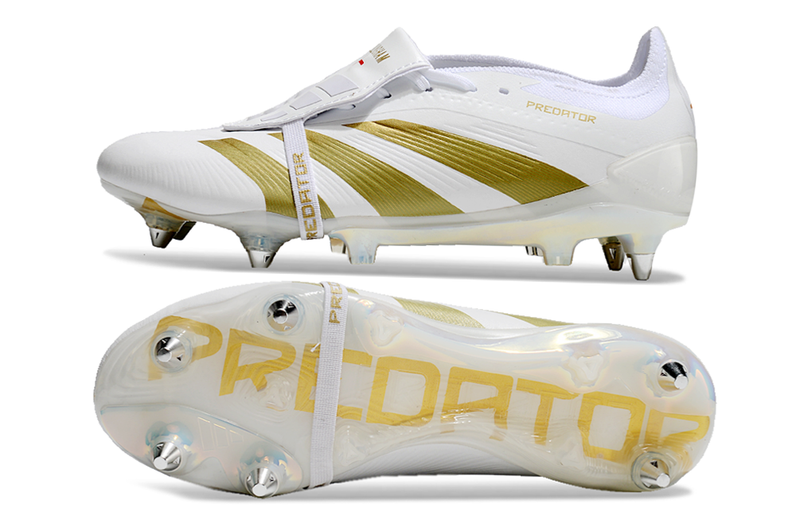 Scarpa da calcio Adidas Predator Tongue SG Elite - Bianco/Oro 