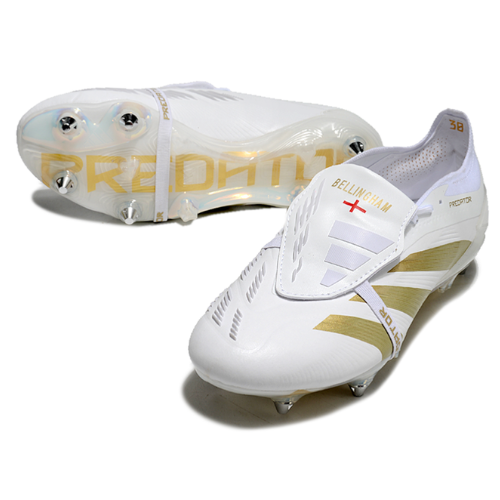 Scarpa da calcio Adidas Predator Tongue SG Elite - Bianco/Oro 