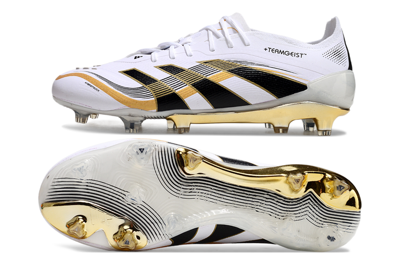 Scarpa da calcio Adidas Predator Tongue FG Elite - Bianco/Oro 