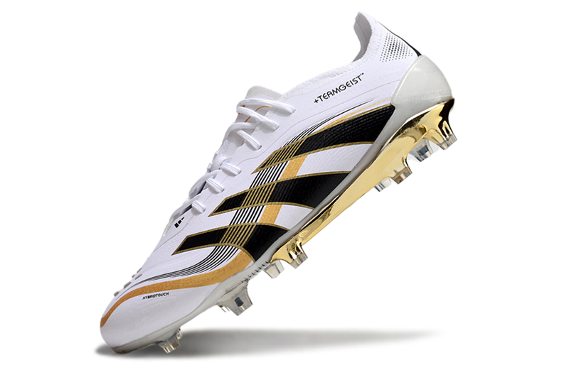 Scarpa da calcio Adidas Predator Tongue FG Elite - Bianco/Oro 