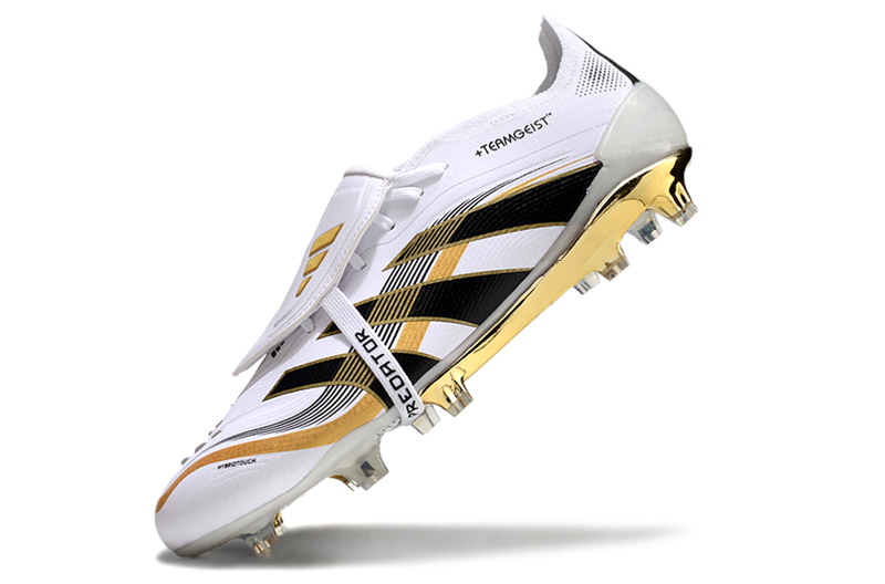 Scarpa da calcio Adidas Predator Tongue FG Elite - Bianco/Oro 