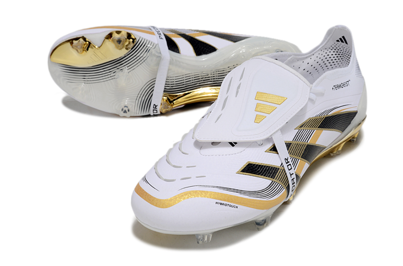 Scarpa da calcio Adidas Predator Tongue FG Elite - Bianco/Oro 