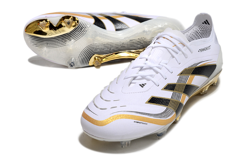 Scarpa da calcio Adidas Predator Tongue FG Elite - Bianco/Oro 