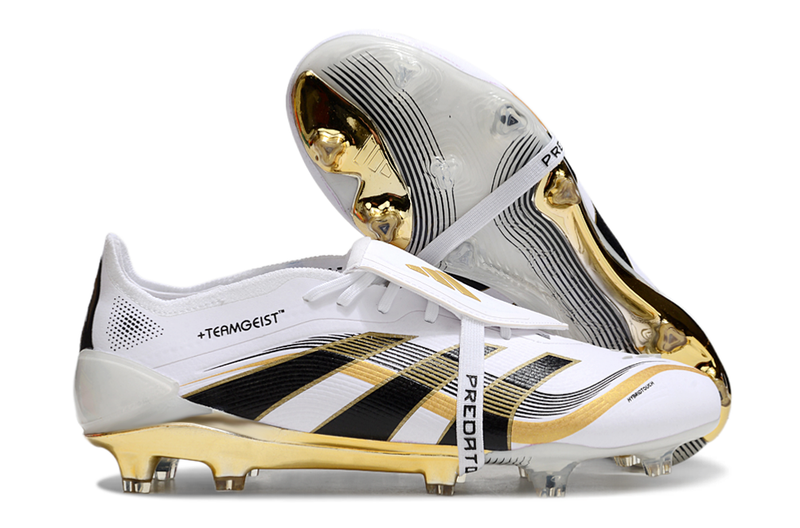 Scarpa da calcio Adidas Predator Tongue FG Elite - Bianco/Oro 