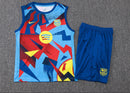BARCELONA CONJUNTO ENTRENAMIENTO AZUL CLARO INKJET 25/26 HOMBRE SIN MANGAS