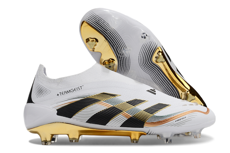 Scarpa da calcio Adidas Predator Tongue FG Elite - Bianco/Oro 